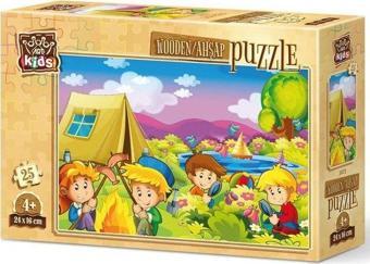 Art Kids Meraklı Kampçılar 25 Parça Ahşap Puzzle 5872