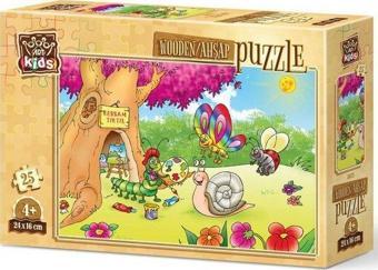 Art Kids Ressam Tırtıl 25 Parça Ahşap Puzzle 5873