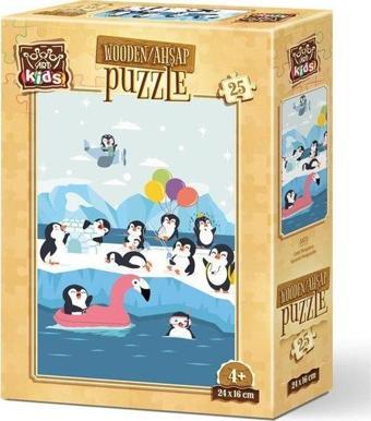 Art Kids Sevimli Penguenler 25 Parça Ahşap Puzzle 5875