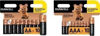 Duracell Alkalin 10'lu AA ve AAA Pil Seti