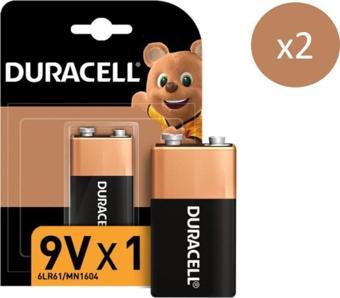 Duracell Alkalin 9 Volt Pil 2'li Paket