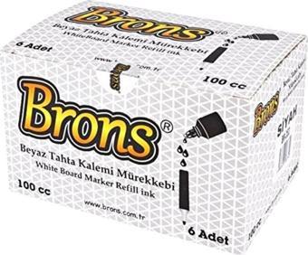 Brons Tahta Kalem Mürekkebi 100 CC Siyah BR-353 (6 Lı Paket)