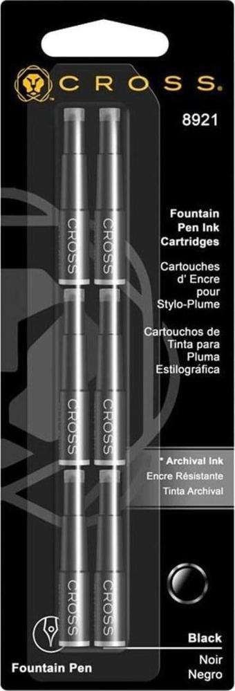 Cross Dolma Kalem Kartuşu 6 Lı Siyah Dolma Kalem Kartuşu