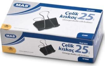 Mas Omega 25 Mm. Double Klips Çelik Kıskaç (12 Adet)