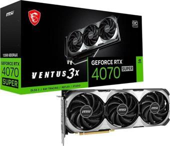 MSI GeForce RTX 4070 SUPER VENTUS 3X 12G OC 12GB GDDR6X 192Bit HDMI/DP Ekran Kartı