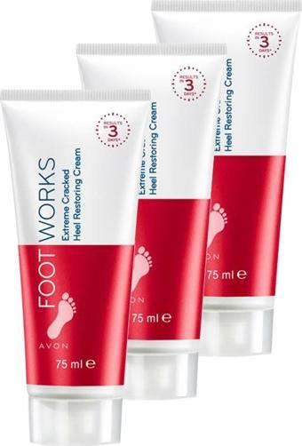 Avon Foot Works Çatlak Topukları Onarıcı Ayak Kremi 75 Ml. Üçlü Set