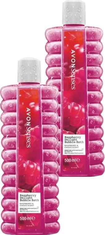 Avon Raspberry Delight Frambuaz ve Frenk Üzümü Kokulu Banyo Köpüğü 500 Ml. İkili Set