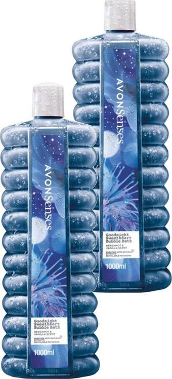 Avon Senses Goodnight Sweetheart Bergamot ve Vanilya Kokulu Banyo Köpüğü 1 Lt. İkili Set