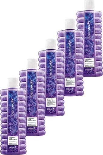 Avon Senses Lavender Calm Lavanta Kokulu Banyo Köpüğü 500 Ml. Beşli Set