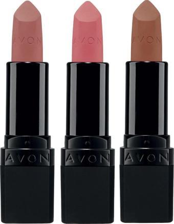 Avon Ultra Mat Ruj Paketi Marvellous Mocha, Nude Suede ve Pure Pink