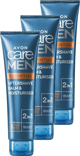 Avon Care Men Essential 2 si 1 Arada Tıraş Sonrası Balmı ve Nemlendiricisi 100 Ml. Üçlü Set