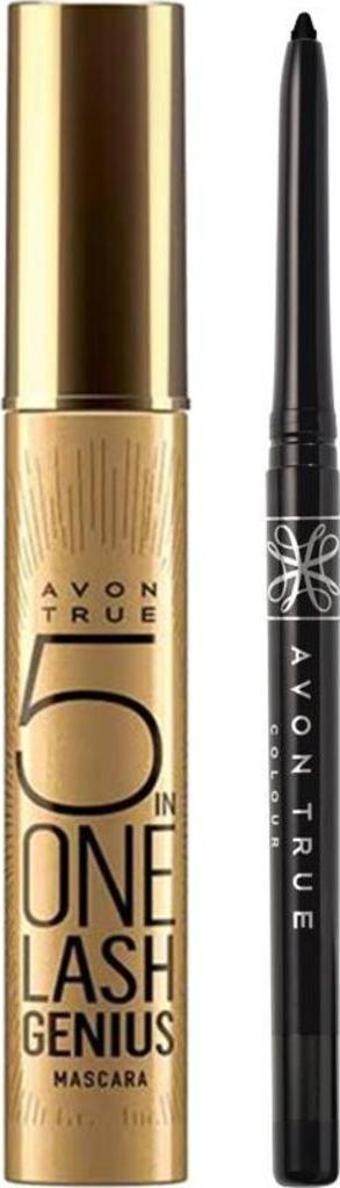 Avon Genius Siyah Maskara ve Blackest Black Göz Kalemi Paketi