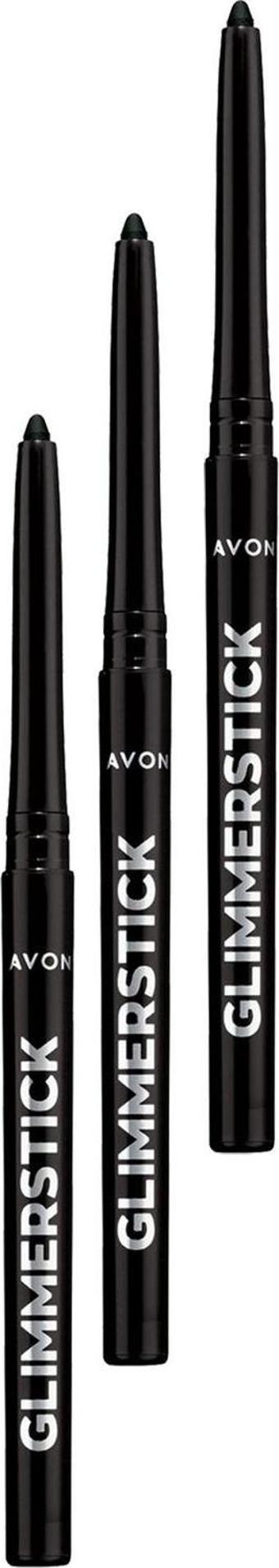 Avon Glimmersticks Asansörlü Açılıp Kapanabilen Göz Kalemi Blackest Black Üçlü Set