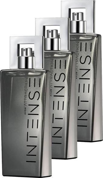 Avon Attraction Intense Erkek Parfüm Edt 75 Ml. Üçlü Set