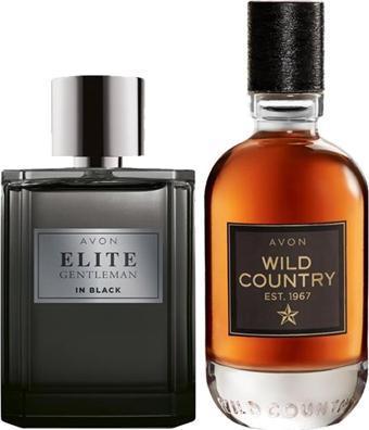 Avon Elite Gentleman in Black ve Wild Country Erkek Parfüm Paketi