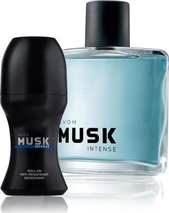 Avon Musk Intense Erkek Parfüm ve Musk Intense Erkek Rollon Seti