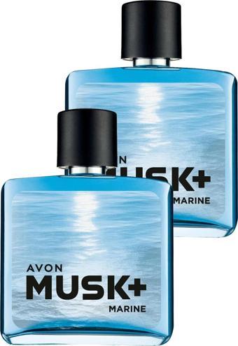 Avon Musk Marine Erkek Parfüm Edt 75 Ml. İkili Set