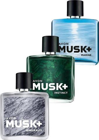 Avon Musk Marine Musk Instinct ve Musk Mineralis Erkek Parfüm Paketi