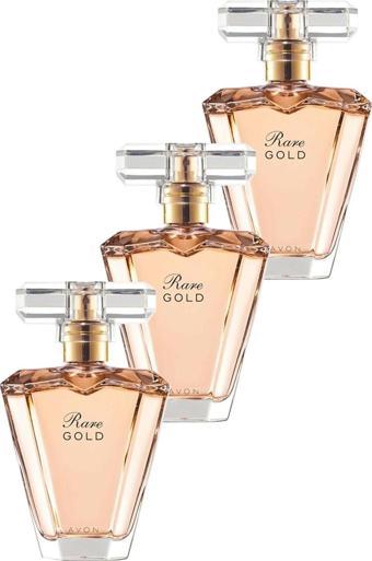 Avon Rare Gold Kadın Parfüm Edp 50 Ml. Üçlü Set