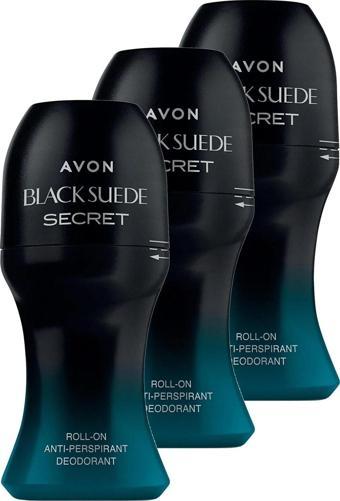 Avon Black Suede Secret Erkek Rollon 50 Ml. Üçlü Set