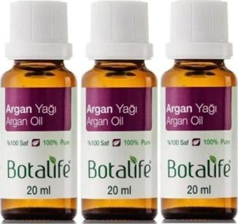 Botalife Doğal Argan Saç Ve Tırnak Bakım Yağı 20 Ml. X 3 Adet