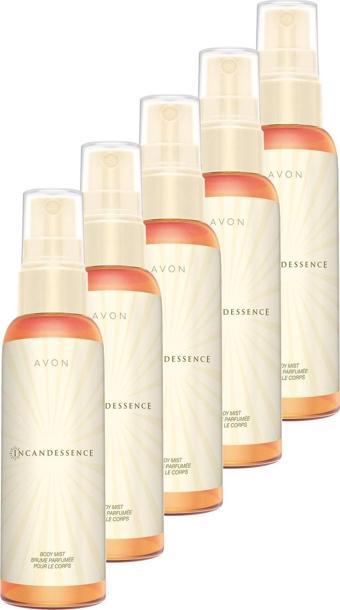 Avon Incandessence Kadın Vücut Spreyi 100 Ml. Beşli Set