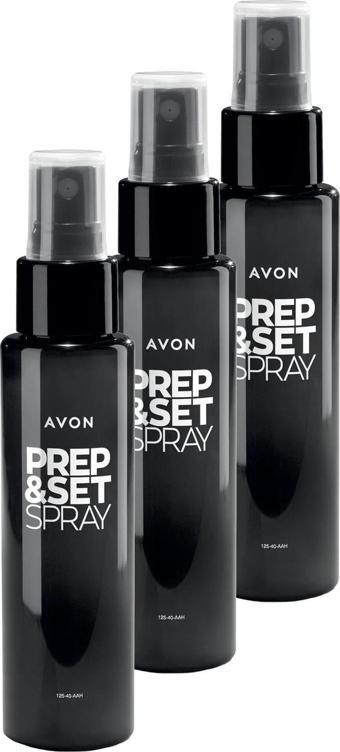 Avon Prep and Set Spray Makyaj Sabitleyici Sprey 125 Ml. Üçlü Set