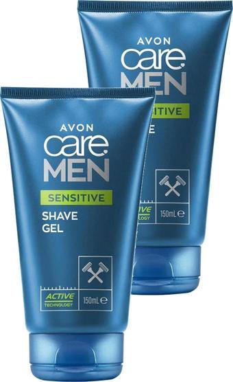 Avon Care Men Sensitive Papatya ve Aloe Özü İçeren Tıraş Jeli 150 Ml. İkili Set