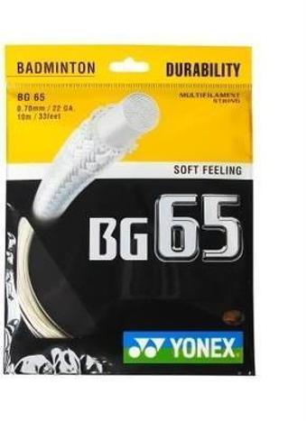 YONEX BG 65 BADMİNTON KORDAJI AMBER BEYAZI (10m)