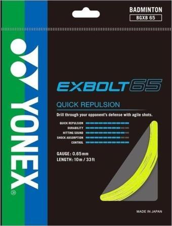 YONEX EXBOLT-65 BADMİNTON KORDAJI SARI (10m)