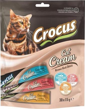 Crocus Karışık Çoklu Krema Kedi Ödülü 30x15g