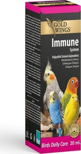 Gold Wings Immune Kuşlar Için Enfeksiyon Önleyici Yem Katkısı 20 Ml