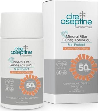 Cire Aseptine Mineral Filtreli Güneş Kremi Karma ve Yağlı Ciltler  50 SPF 50 ml