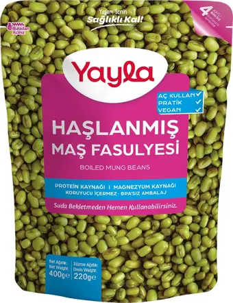 Yayla Haşlanmış Maş Fasulyesi 400 gr