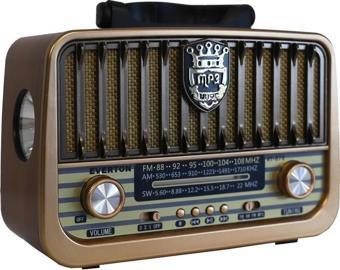 Everton Rt-878 Bluetooth (El Feneri) Fm-Usb-Tf-Aux Şarjlı Nostaljik Radyo