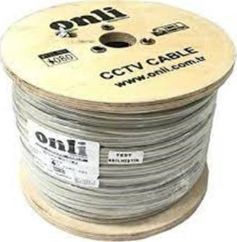 Onli 2+1 1x0,22 mini Coax 2x0,22mm 500 metre CCTV Kamera Kablosu