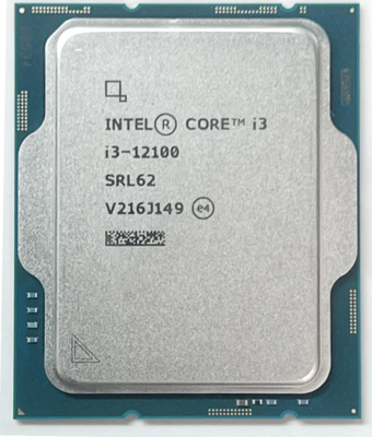 Intel Alder Lake Core i3 12100 TRAY 3.3Ghz 1700P 12Mb (60W) Uhd730 Kutusuz İşlemci