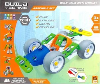 Roy Toy Sök Tak Araçlar 119 Parça 12 Araç 1 Kutuda Kendin Yap Oyun Seti