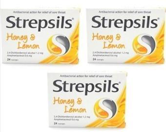 Strepsils Bal & Limon Aromalı 24 Pastil 3 Adet