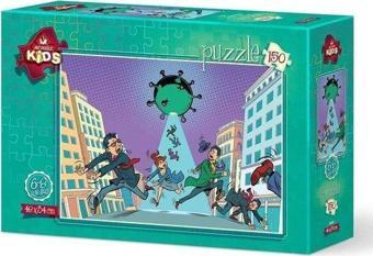 Art Kids Art Çocuk Puzzle Virüsten Kaçış 150 Parça 5659