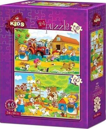 Art Kids Art Çocuk Puzzle Çiftlik Hayatı 35 + 60 Parça 5583