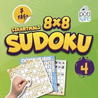 8x8 Çıkartmalı Sudoku - 4 - Kolektif  - Pötikare Yayınları