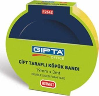 Gıpta 19 Mm X 3 Mt Çift Taraflı Köpük Montaj Bandı