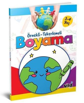 Örnekli Tekerlemeli Boyama 3 - 4 Yaş - Kolektif  - Niha Çocuk