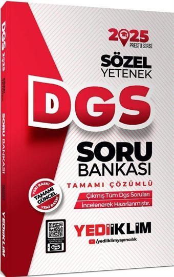 2025 DGS Sözel Yetenek Tamamı Çözümlü Soru Bankası - Yediiklim Yayınları