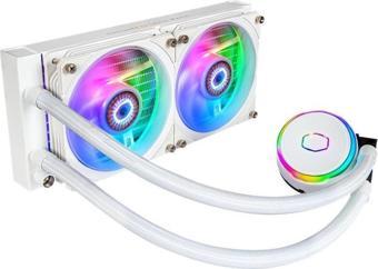 CM MasterLiquid MLY-D24M-A23PZ-RW PL240 Beyaz Flux ARGB Led Fanlı İşlemci Sıvı Soğutma Kiti (İntel A