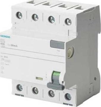 Siemens 5Sv3344-6 Kaçak Akım Koruma Şalteri 40 A 30 Ma 4-Kutup Tip A Çalıştırılan 400 V