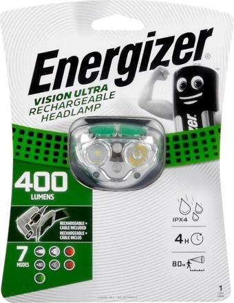 Energizer Vision Ultra HD Ledli Şarjlı Kafa Feneri 400 Lümen