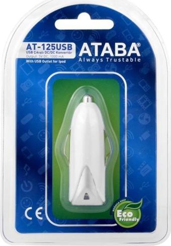 Ataba AT-125USB 12V Oto Çakmak Giriş 5V 1000 mA USB Çıkış Adaptör