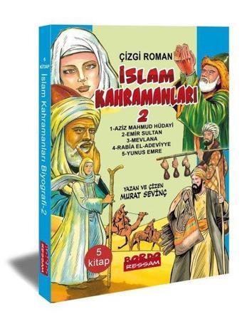 İslam Kahramanları 2 Çizgi Roman Seti - 5 Kitap Takım - Murat Sevinç - Bordo Ressam